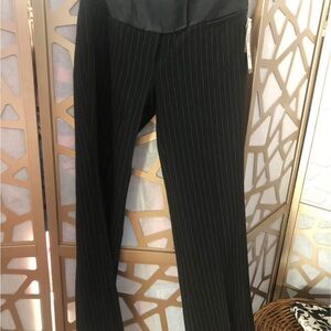 Black Pinstripe Women's Pants